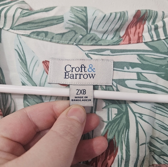 Mens croft & barrow big and tall floral button down shirt! - Picture 2 of 6